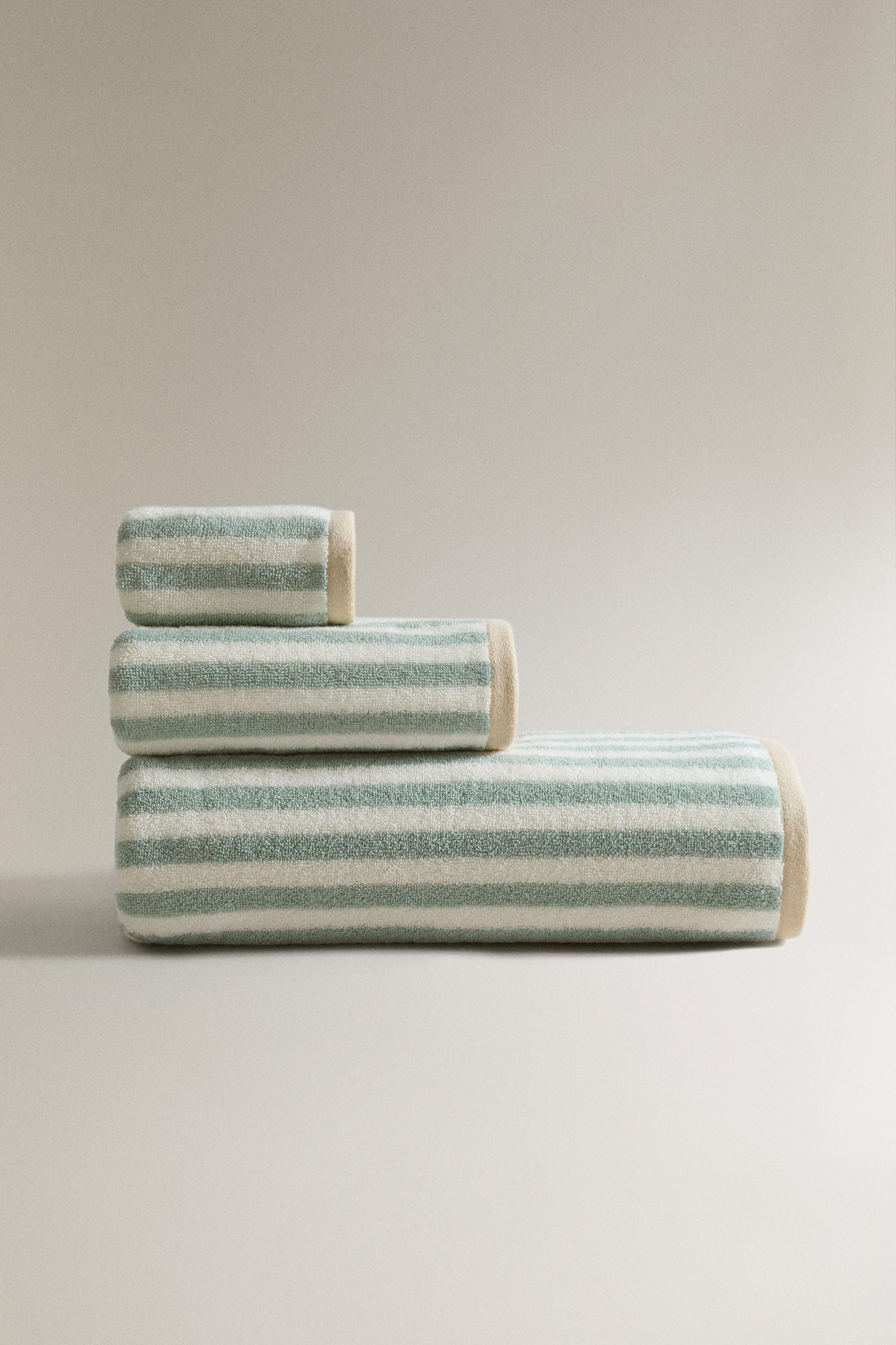 SERVIETTE DE BAIN RAYURES RÉVERSIBLE